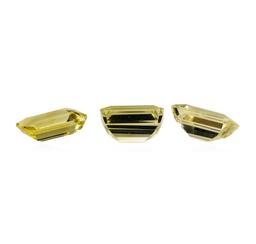 21.68 ctw.Natural Emerald Cut Citrine Quartz Parcel of Three