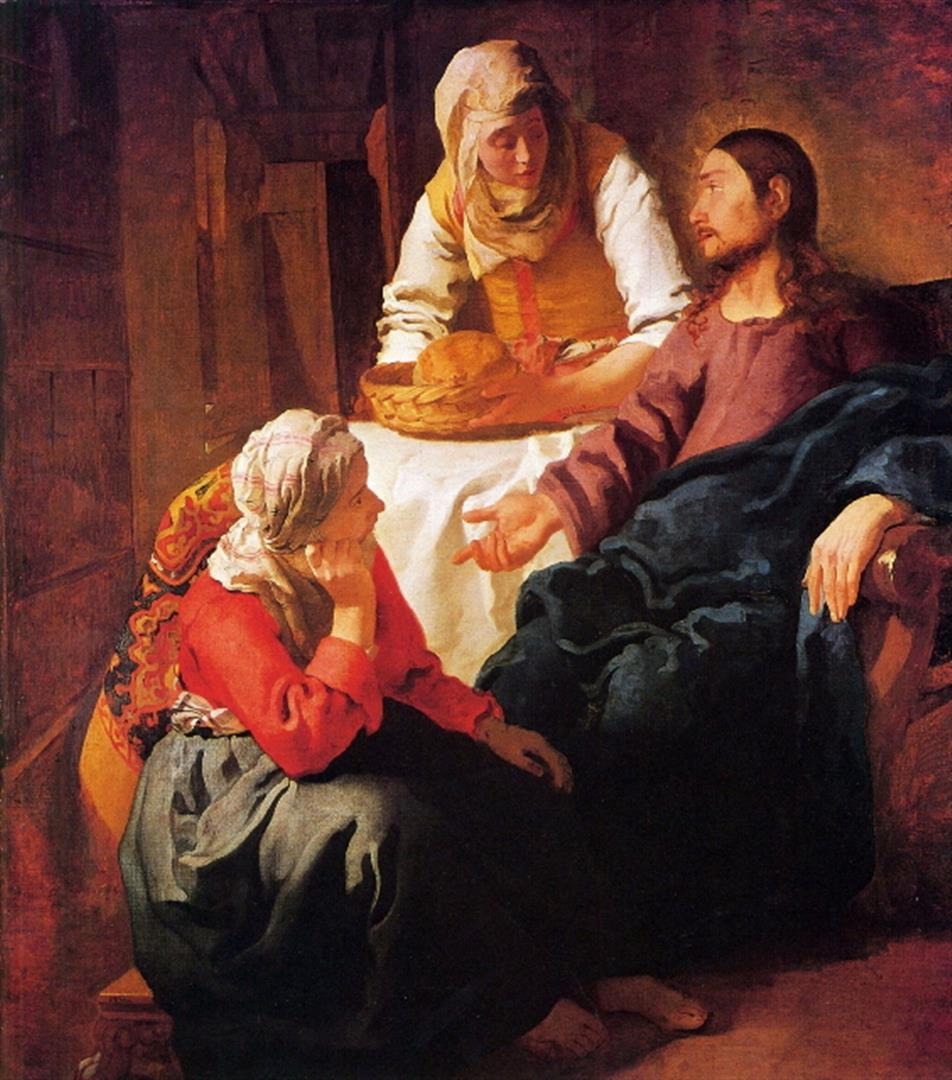 Johannes Vermeer - Christ in the house of Mary and Martha