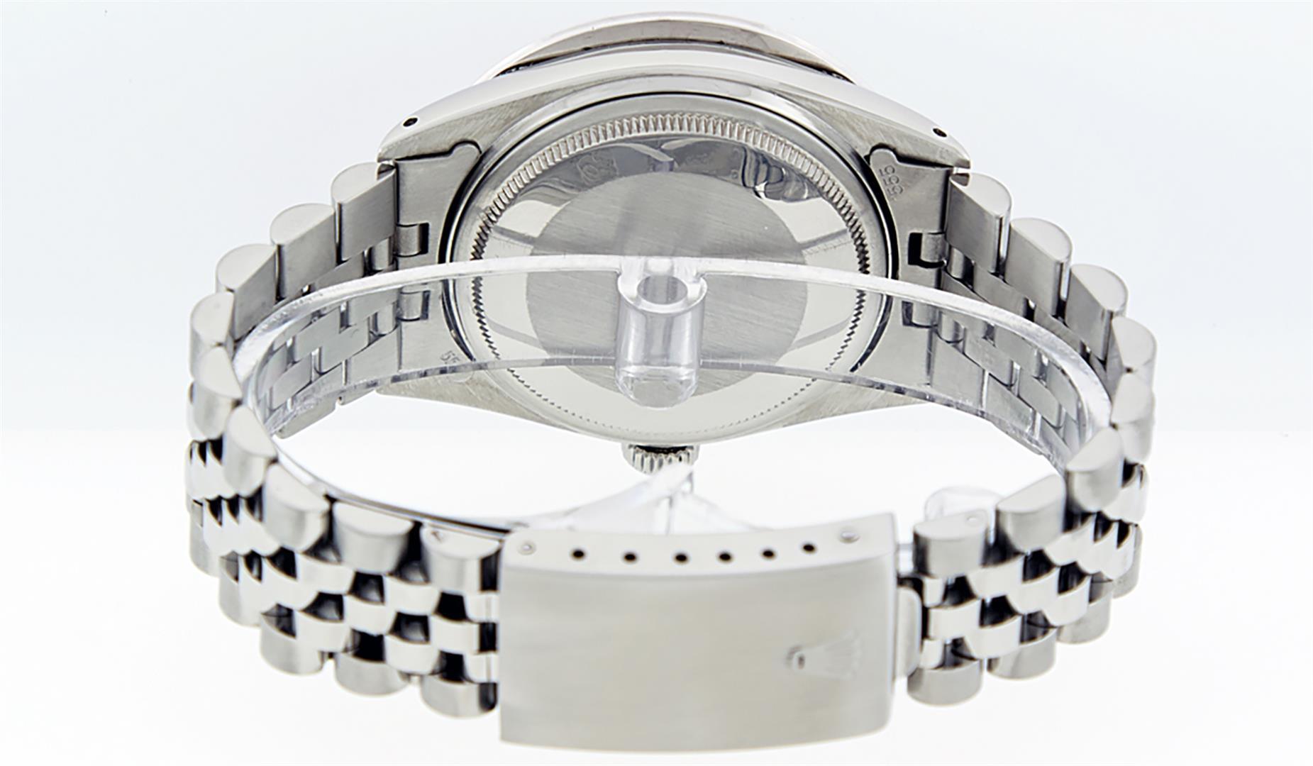 Rolex Mens Stainless Steel Meteorite 3 ctw Diamond Datejust 36MM Wristwatch