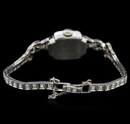 Lusserna for Macy's Platinum Diamond Vintage Ladies Watch