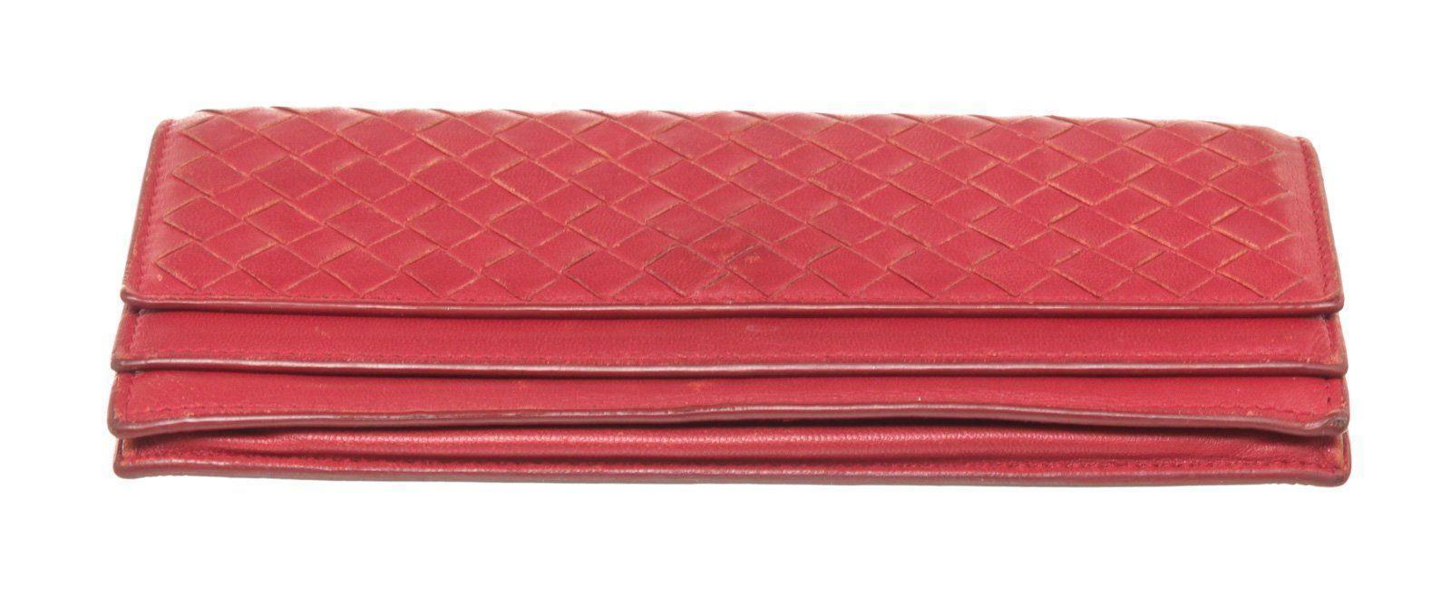 Bottega Veneta Red Leather Continental Wallet