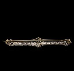 Platinum 1.70 ctw Diamond Brooch