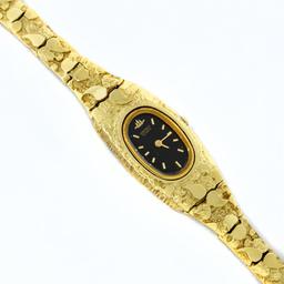 Ladies 14K Yellow Gold Seiko Nugget Wristwatch