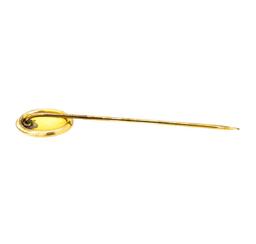 Script Stick Pin - 10KT Yellow Gold and Yellow Gold Plated