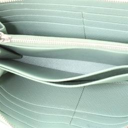 Prada Bow Zip Around Wallet Saffiano Leather Long