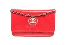 Chanel Red Patent Leather Woc Shoulder Bag