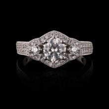 0.77 ctw SI2 CLARITY CENTER Diamond Platinum Ring (1.62 ctw Diamonds) EGL USA CE