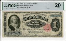 1891 $1 Silver Certificate Bank Note PMG 20 Very Fine