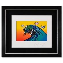 The Great Wave with Doves by Peter Max