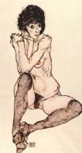 Egon Schiele - Sitting Female Nude