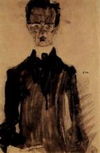 Egon Schiele - Self-Portrait In A Black Robe