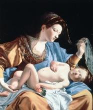 Orazio Lomi Gentileschi - Madonna with sleeping christ child