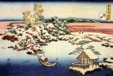 Hokusai - Winter Landscape of Suda