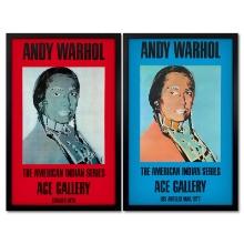 American Indian Series 2 Piece Set (Red & Blue) by Andy Warhol (1928-1987)