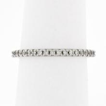 14K White Gold 0.17 ctw F VS1 Shared Prong Set Diamond 1.90mm Stackable Band Rin