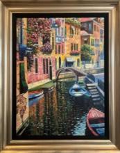 Romantic Canal - Custom Framed by Behrens, Howard