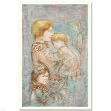 Woman with Children by Hibel (1917-2014)