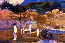 Paul Gauguin - Woman and a White Horse