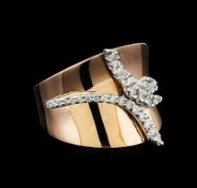 0.45 ctw Diamond Ring - 14KT Two Tone Gold