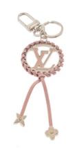 Louis Vuitton Silver-tone Pink Very Bag Charm and Key Holder