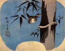 Hiroshige Sparrow and Bamboo 4
