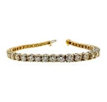 10.07 ctw Diamond Tennis Bracelet - 14KT Yellow Gold