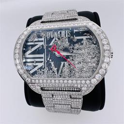 Dunamis Hercules Stainless Steel Diamond Encrusted Wristwatch