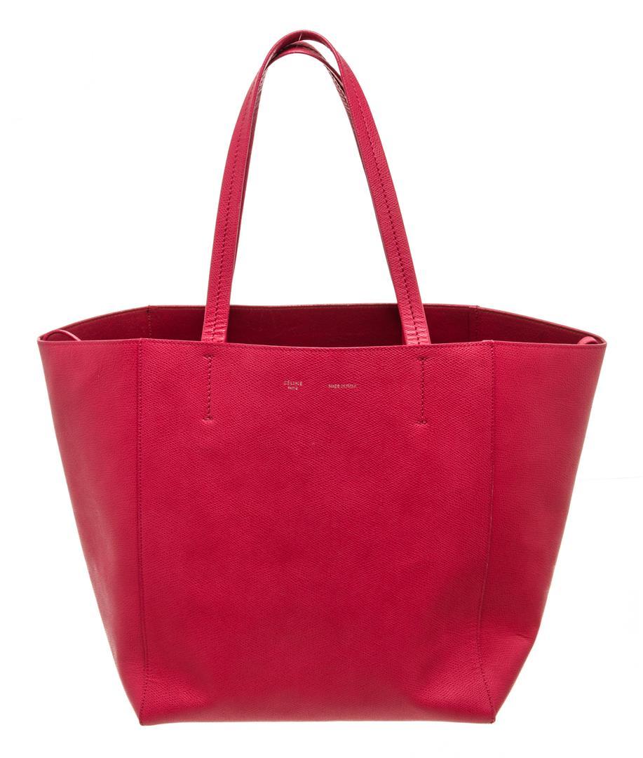 Celine Pink Leather Phantom Cabas Tote Bag