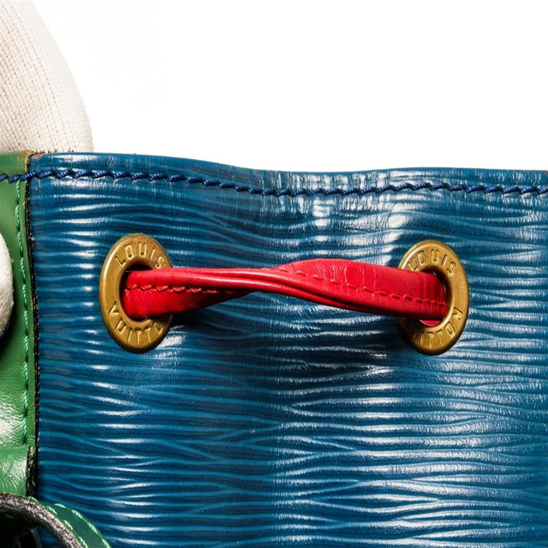 Louis Vuitton Blue Red And Green Epi Leather Noe Shoulder Bag