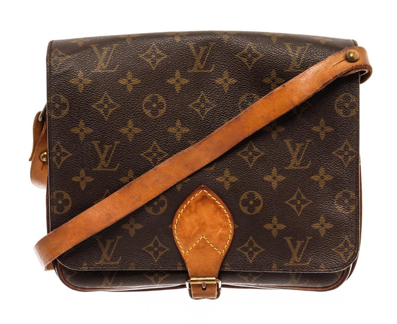 Louis Vuitton Brown Monogram Leather Cartouchiere GM Messenger Bag