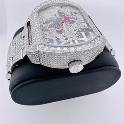 Dunamis Hercules Stainless Steel Diamond Encrusted Wristwatch