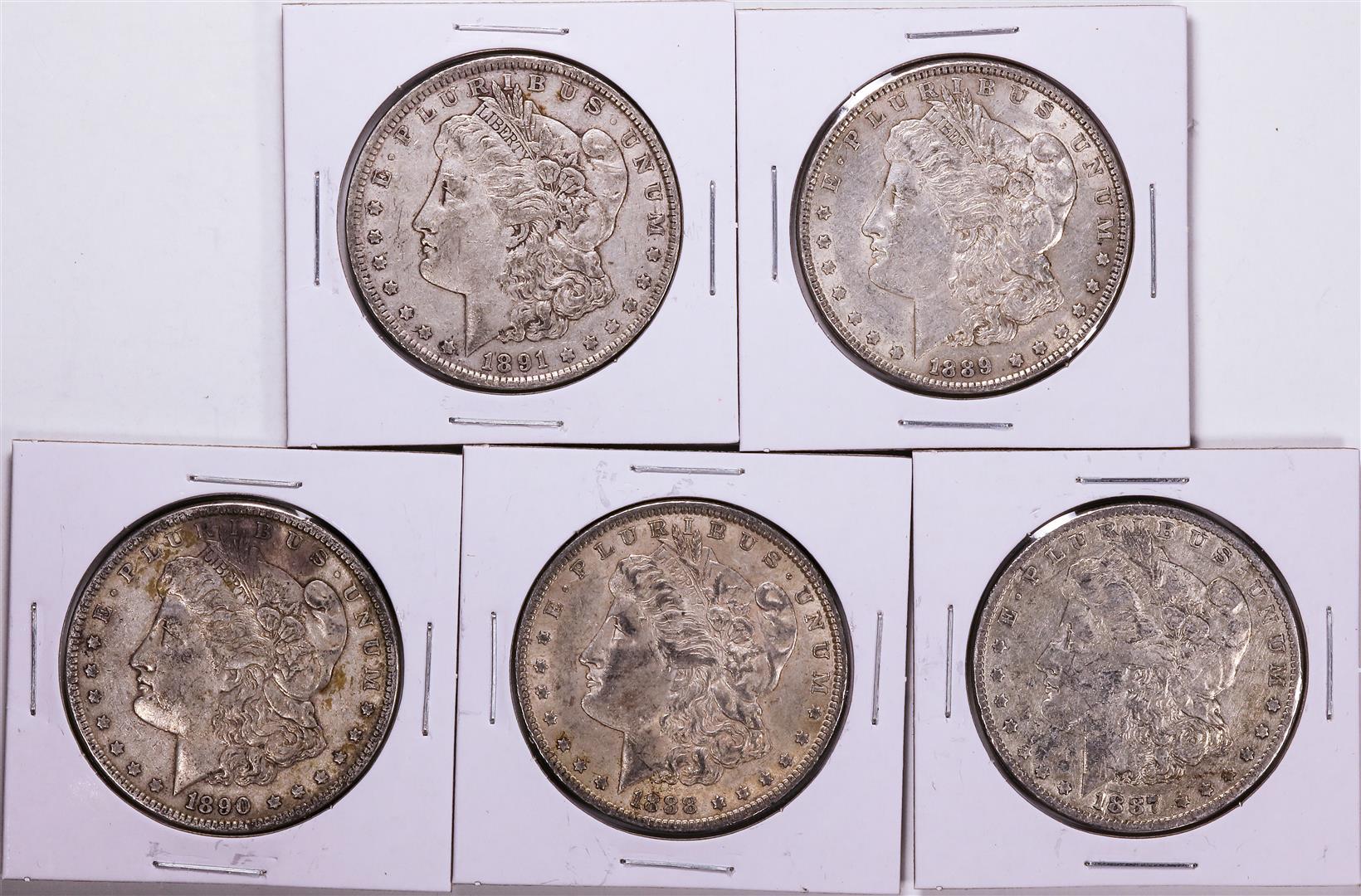 1887-1891 Morgan Silver Dollar Coin Collector's Set