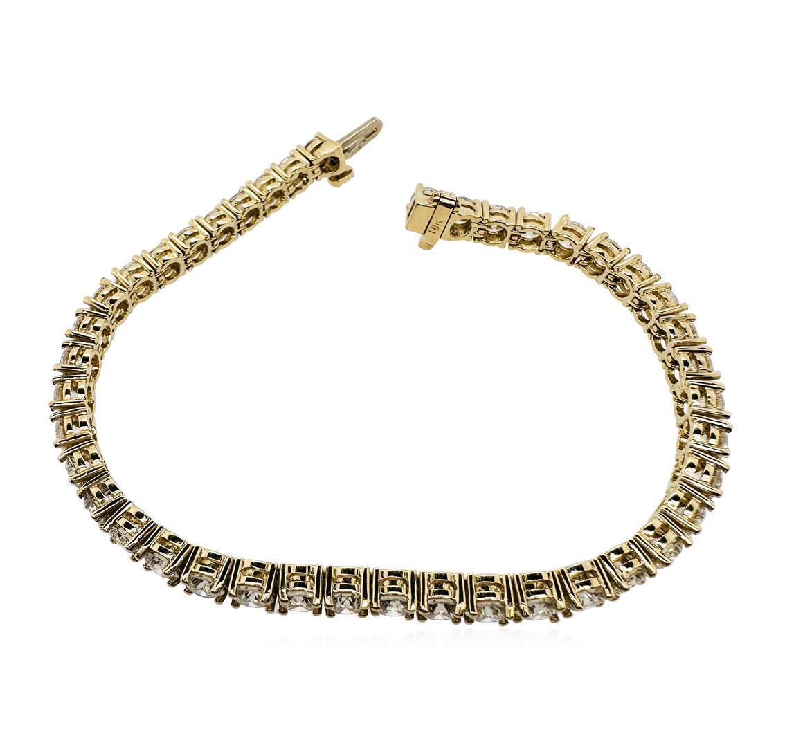 10.02 ctw Diamond Tennis Bracelet - 18KT Yellow Gold