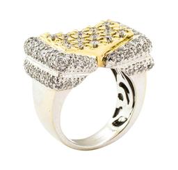 1.75 ctw Diamond Ring - 14KT White and Yellow Gold