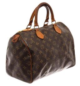 Louis Vuitton Brown Monogram Canvas Speedy 30 Satchel Bag