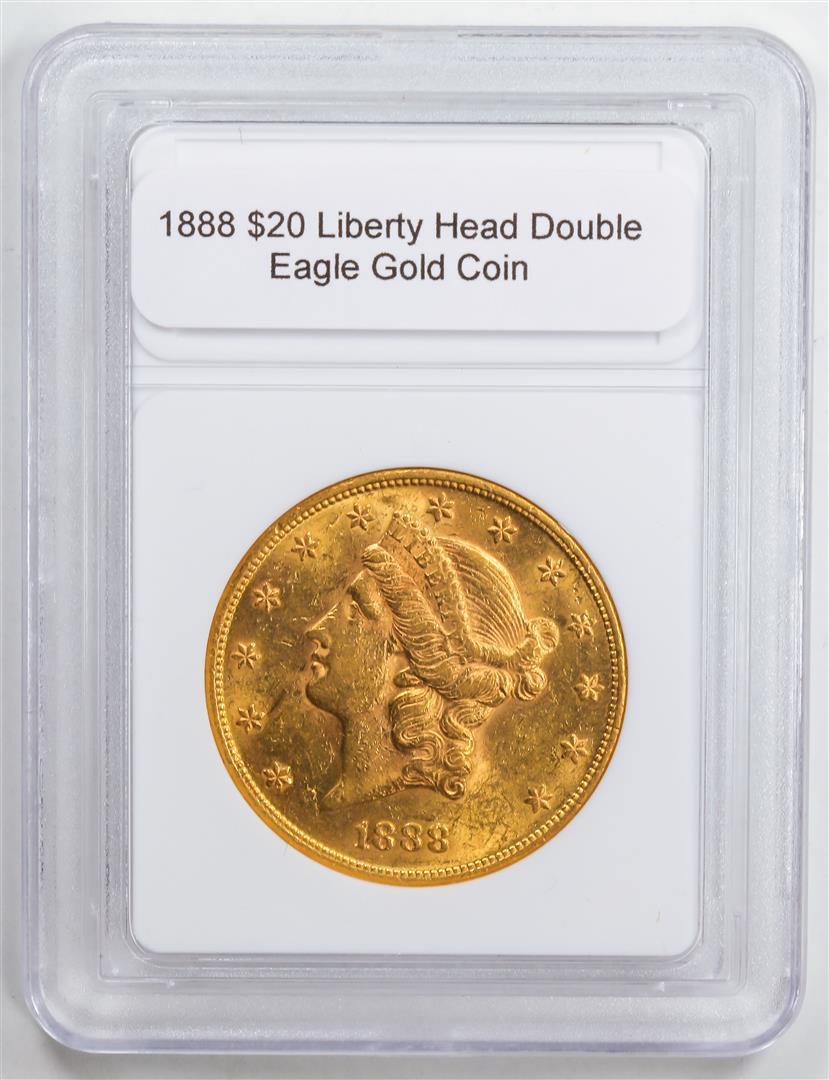 1888 $20 Liberty Head Double Eagle Gold Coin