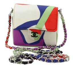 Chanel Multicolor Satin Mini Messenger Pouch