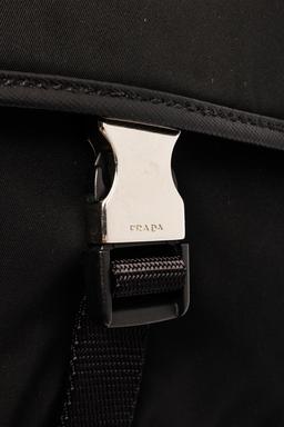 Prada Black Nylon Saffiano Trimmed Tessuto Messenger Bag