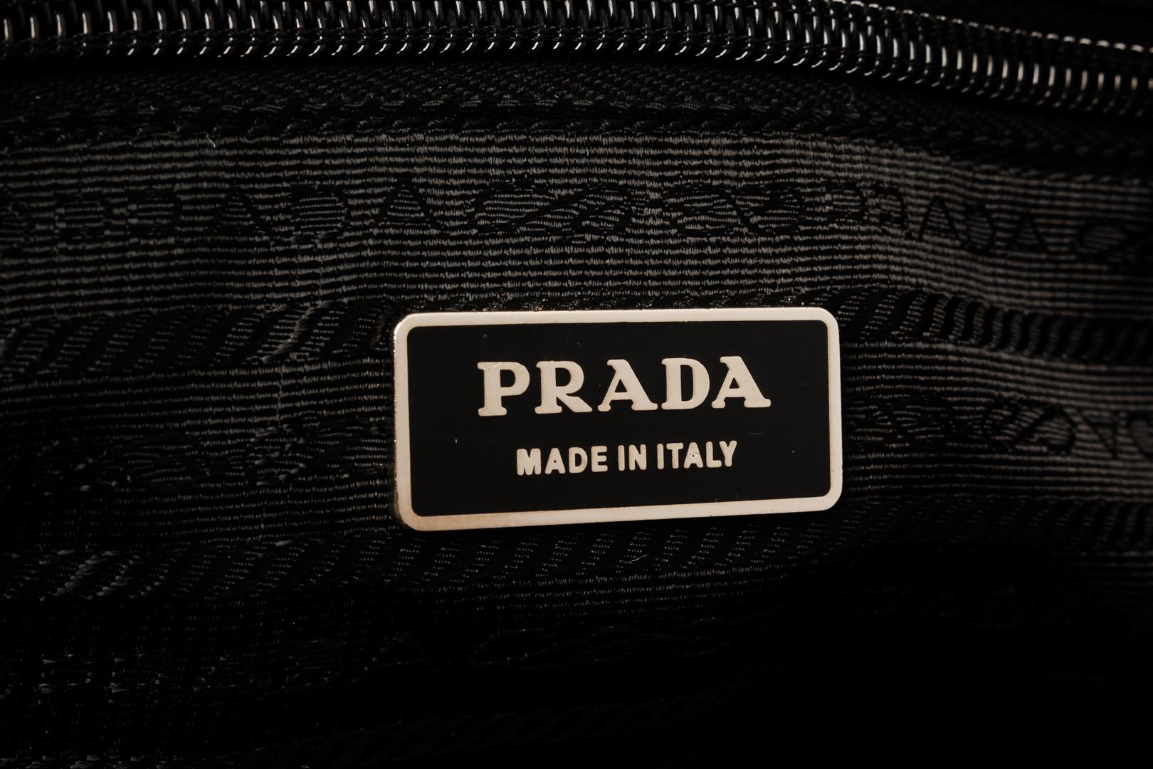 Prada Black Nylon Saffiano Trimmed Tessuto Messenger Bag