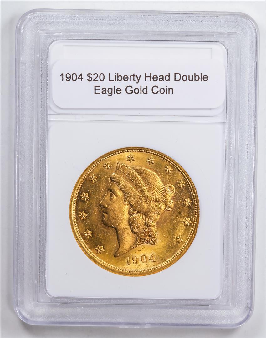 1904 $20 Liberty Head Double Eagle Gold Coin