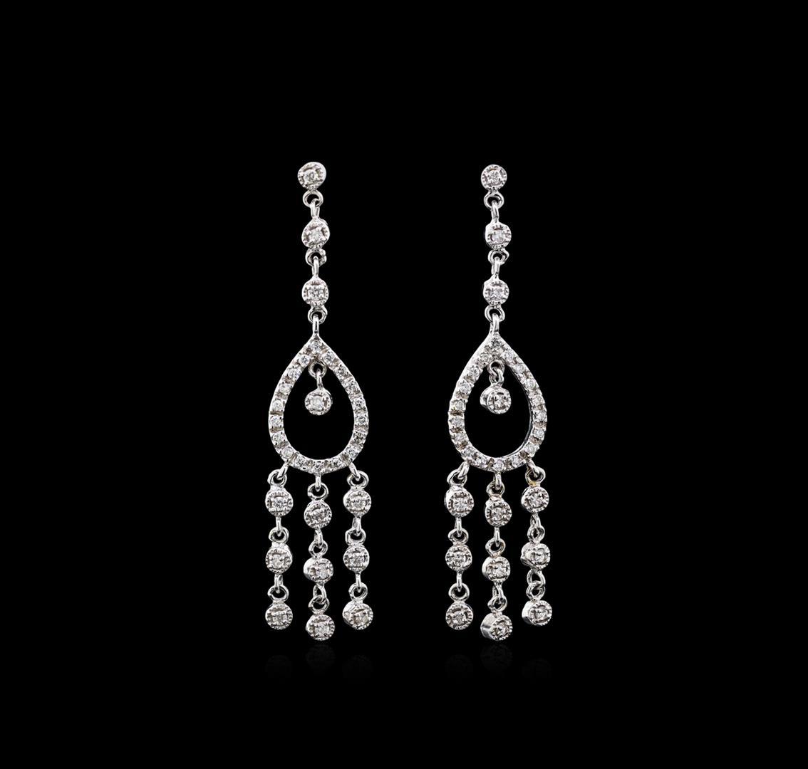 1.15 ctw Diamond Earrings - 18KT White Gold