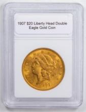 1907 $20 Liberty Head Double Eagle Gold Coin