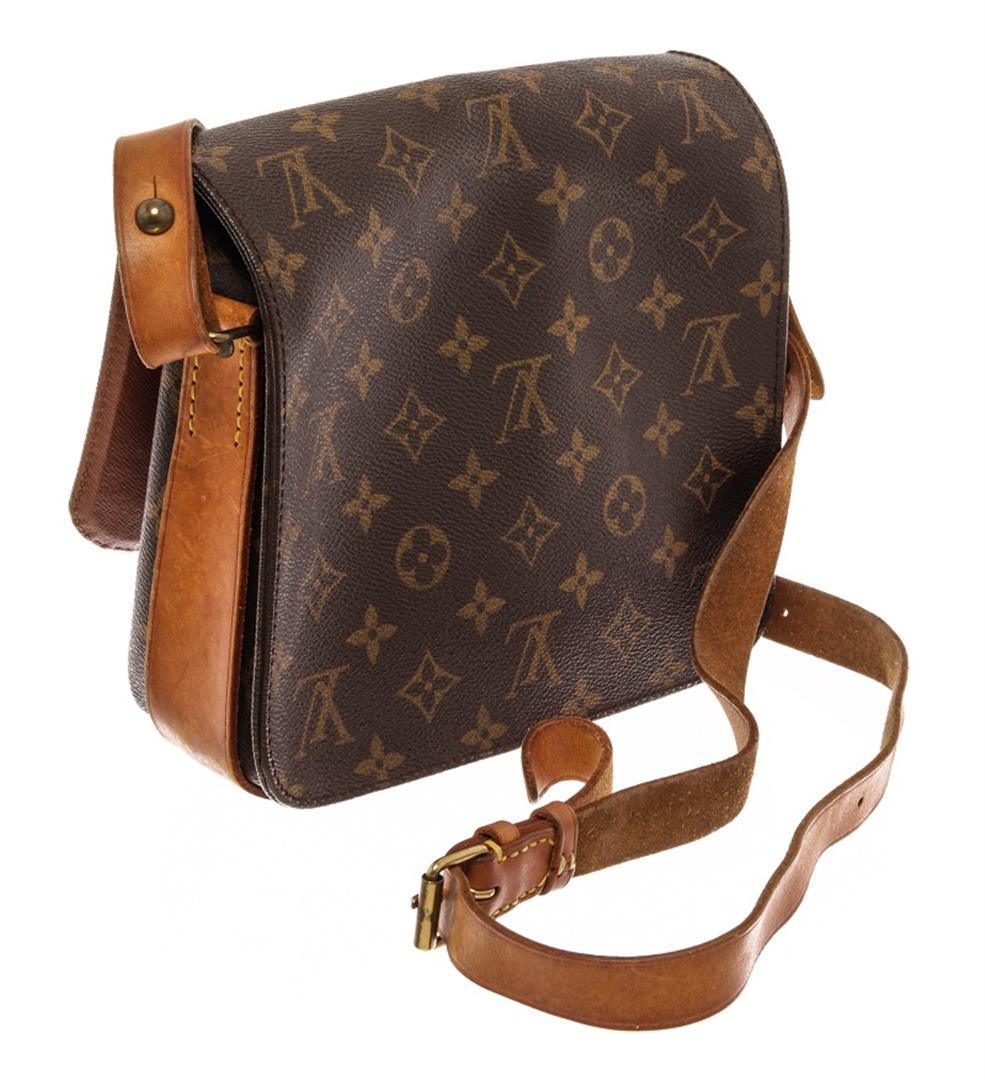 Louis Vuitton Brown Monogram Canvas Cartouchiere MM Messenger Bag