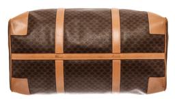 Celine Brown Leather Macadam Duffle Bag