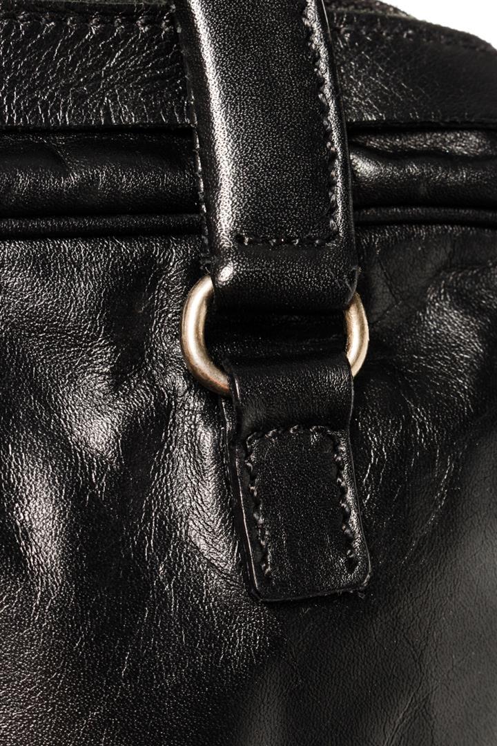 Prada Black Vitello Daino Leather Mini Satchel Bag