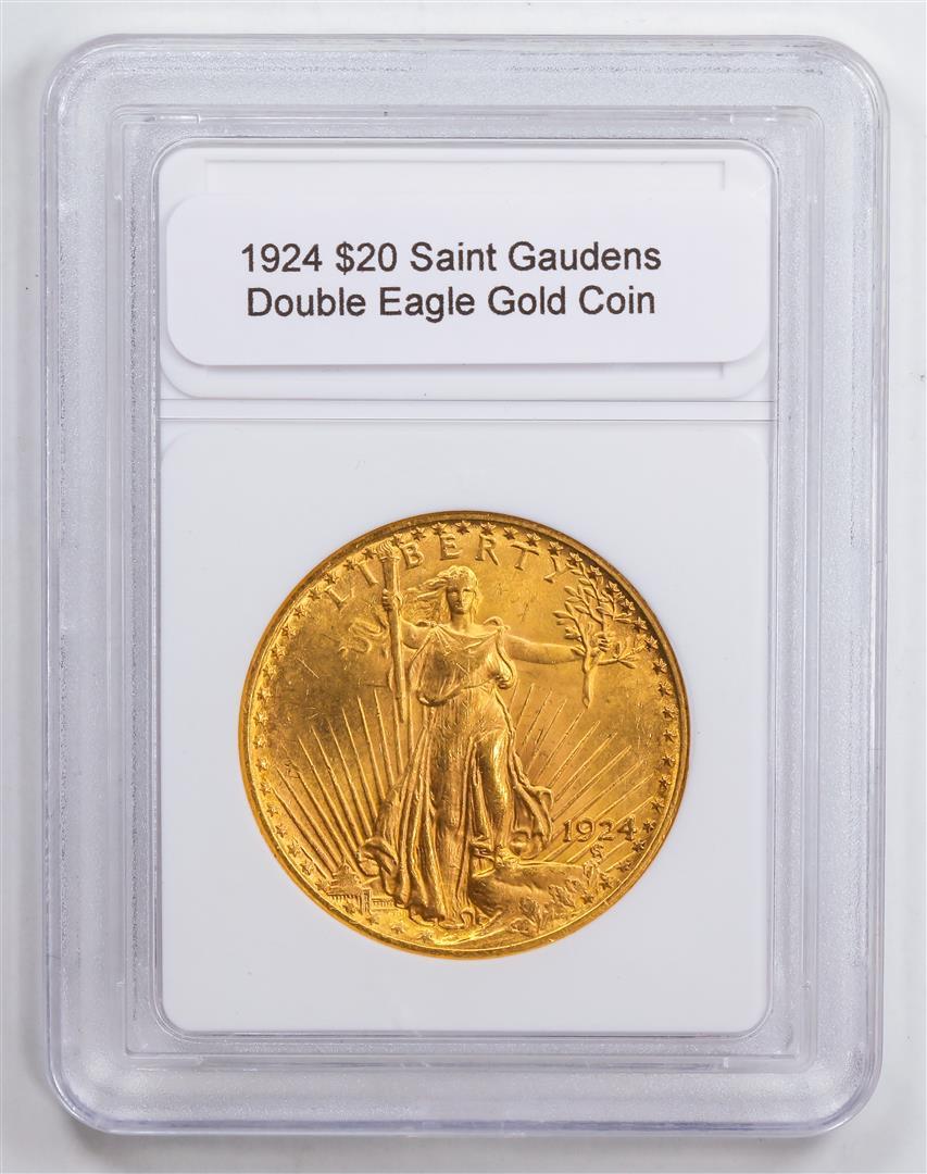 1924 $20 Saint Gaudens Double Eagle Gold Coin