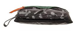 Prada Black, Gray, Green Nylon Camouflage Zip Clutch Bag