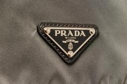 Prada Vintage Grey Nylon Messenger Bag