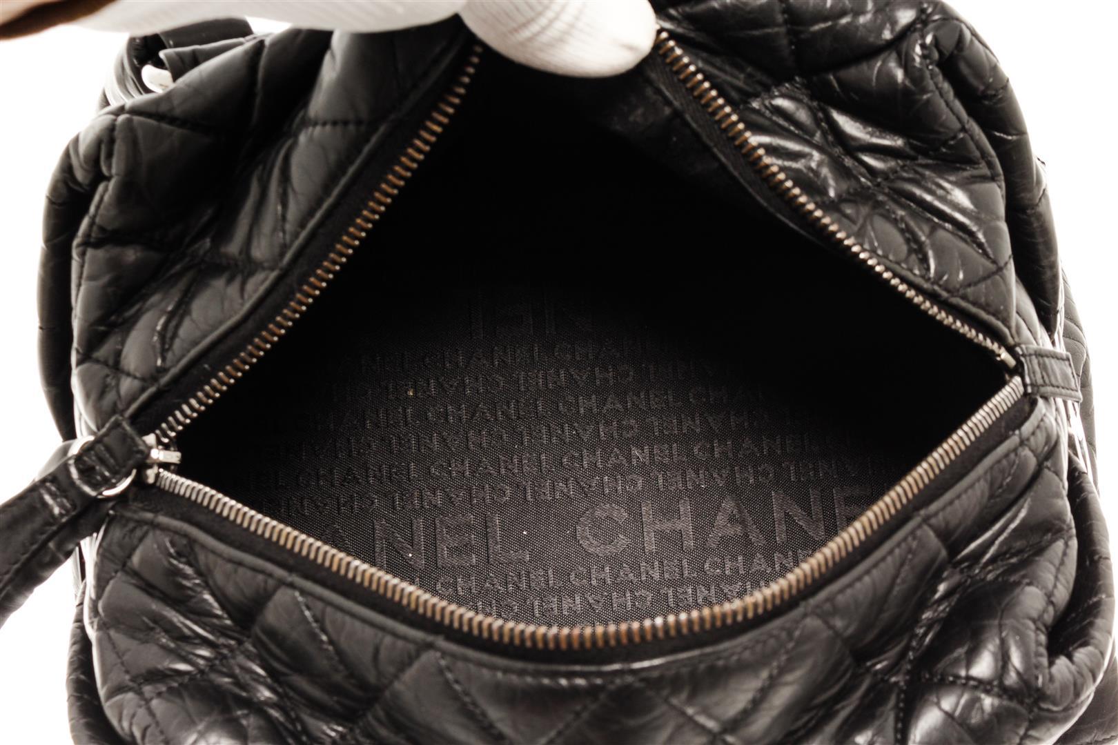 Chanel Black 2.55 Tweed Chain Shoulder Bag