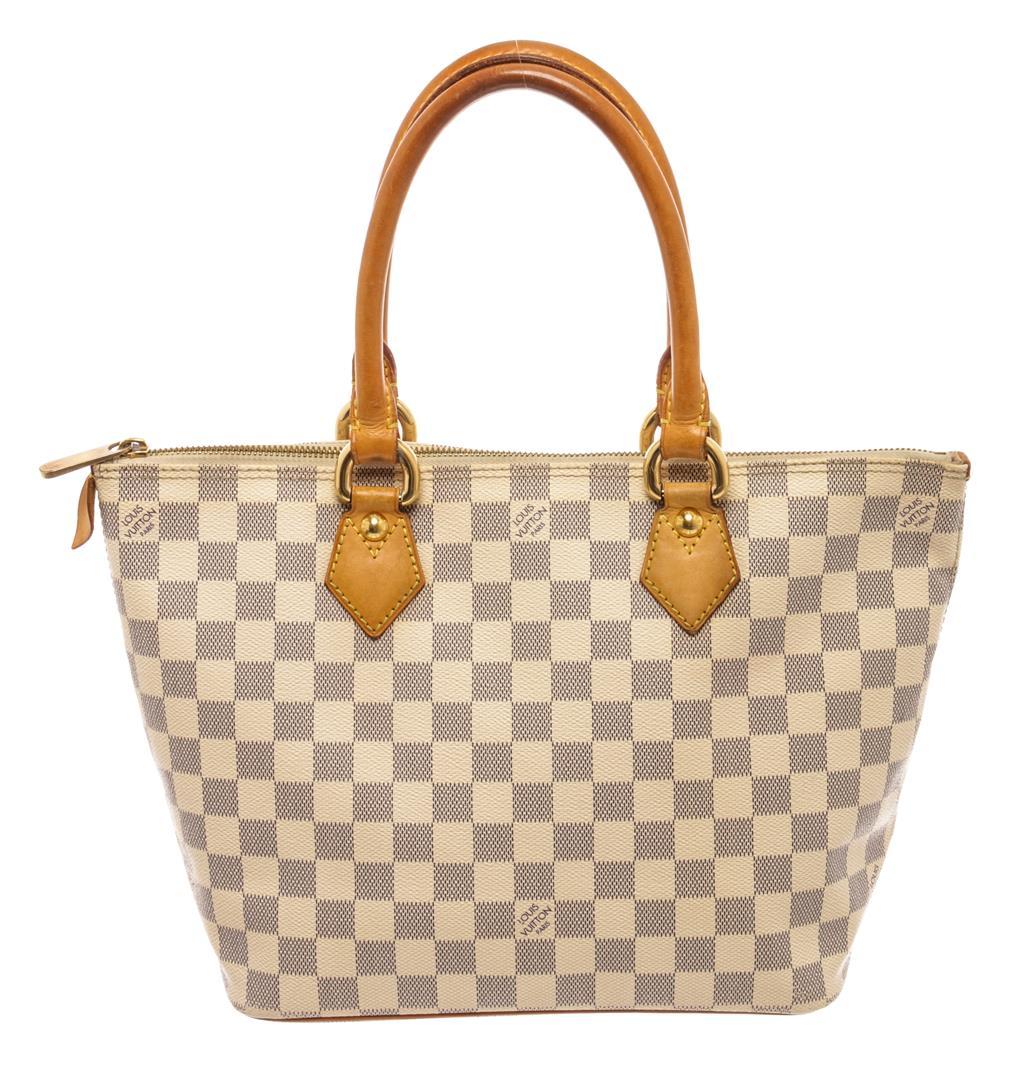 Louis Vuitton White Damier Azur Saleya PM Shoulder Bag